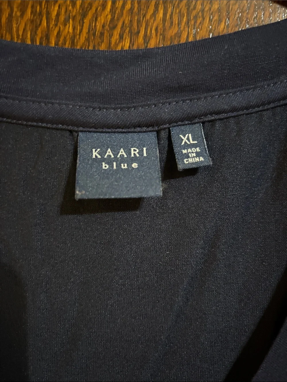 Kaari Navy V-Neck Roll-Tab Sleeve Tunic - Picture 2 of 8